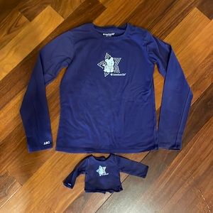 American Girl Long Sleeve shirt for girl and marching shirt for doll